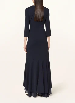 Abendkleid mit 3/4-Arm und Volants