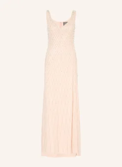 Abendkleid mit Pailletten und Schmuckperlen