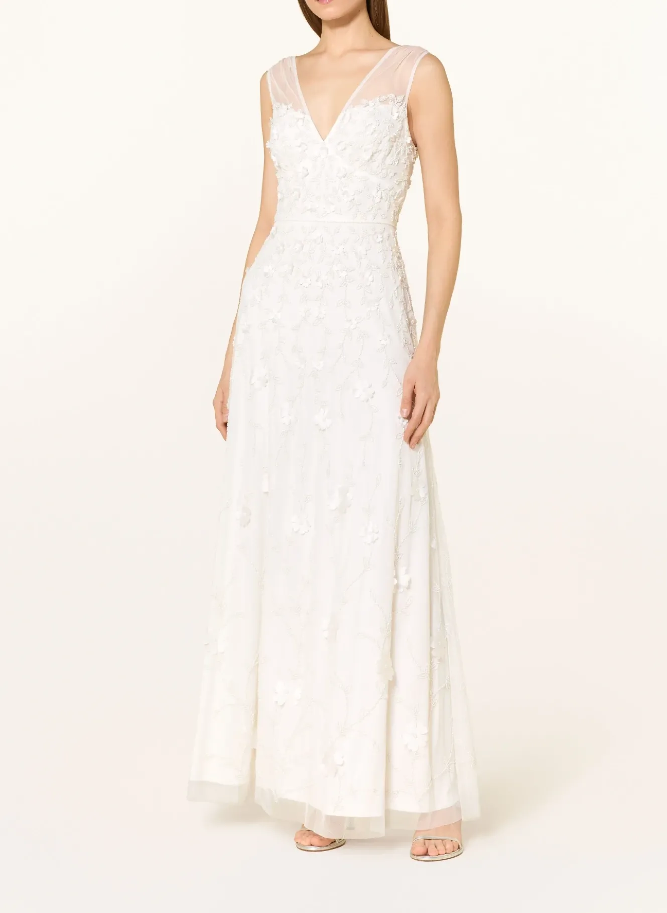 Abendkleid mit Schmuckperlen