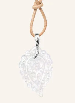 Anhänger PENDANT INDIA SMALL MOTHER OF PEARL WHITE aus 18 Karat Weißgold und Perlmutt