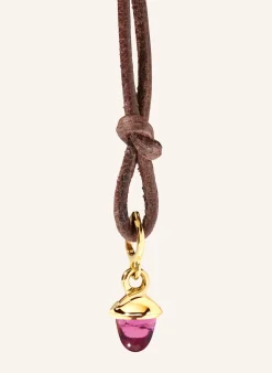 Anhänger PENDANT MINIMIKADO TOURMALINE ROSE 18K Gelbgold