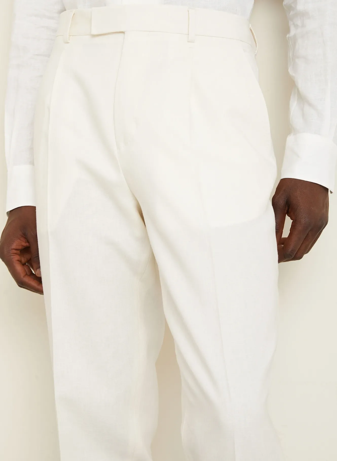 Anzughose Slim Fit aus Leinen