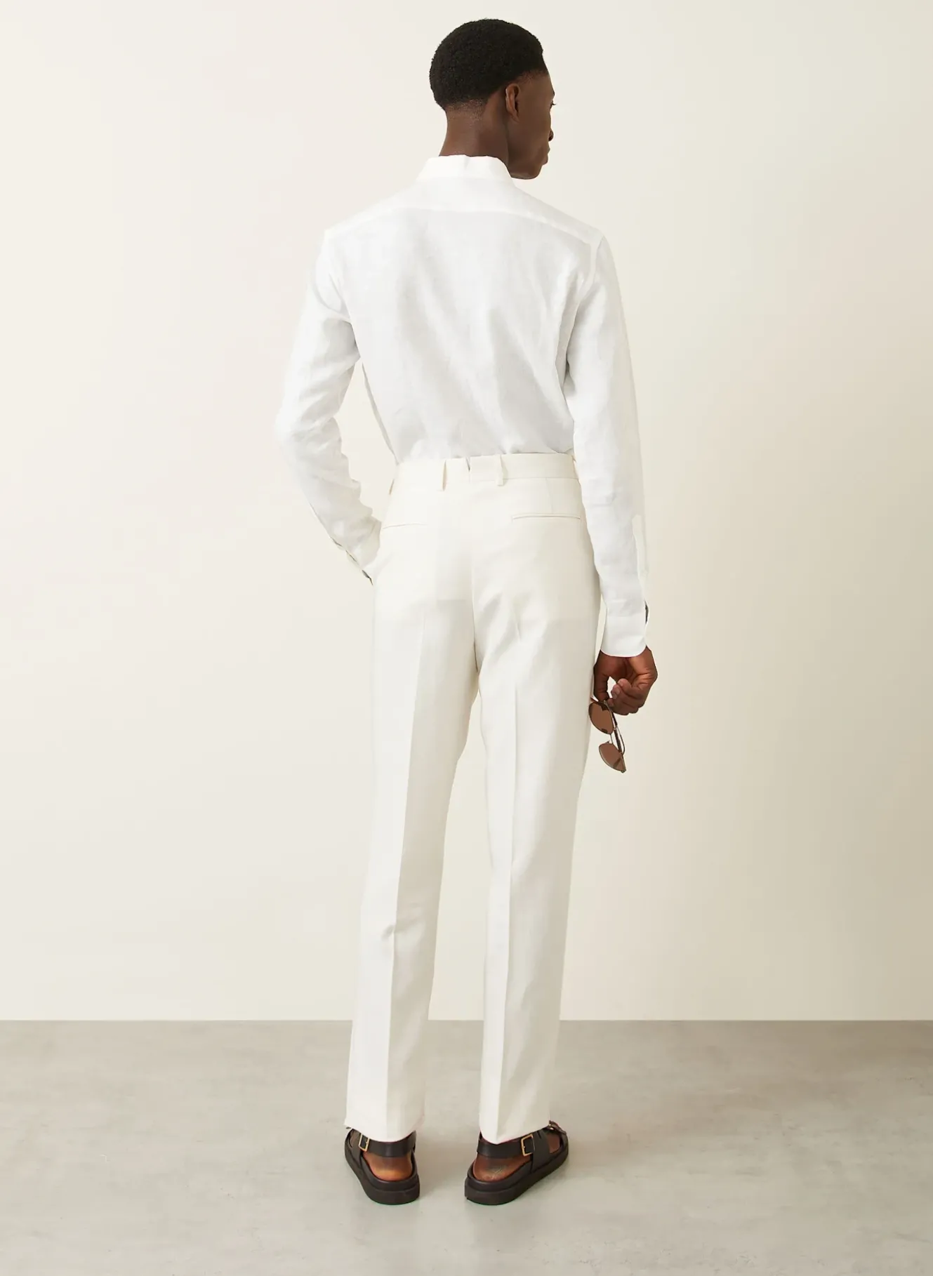 Anzughose Slim Fit aus Leinen
