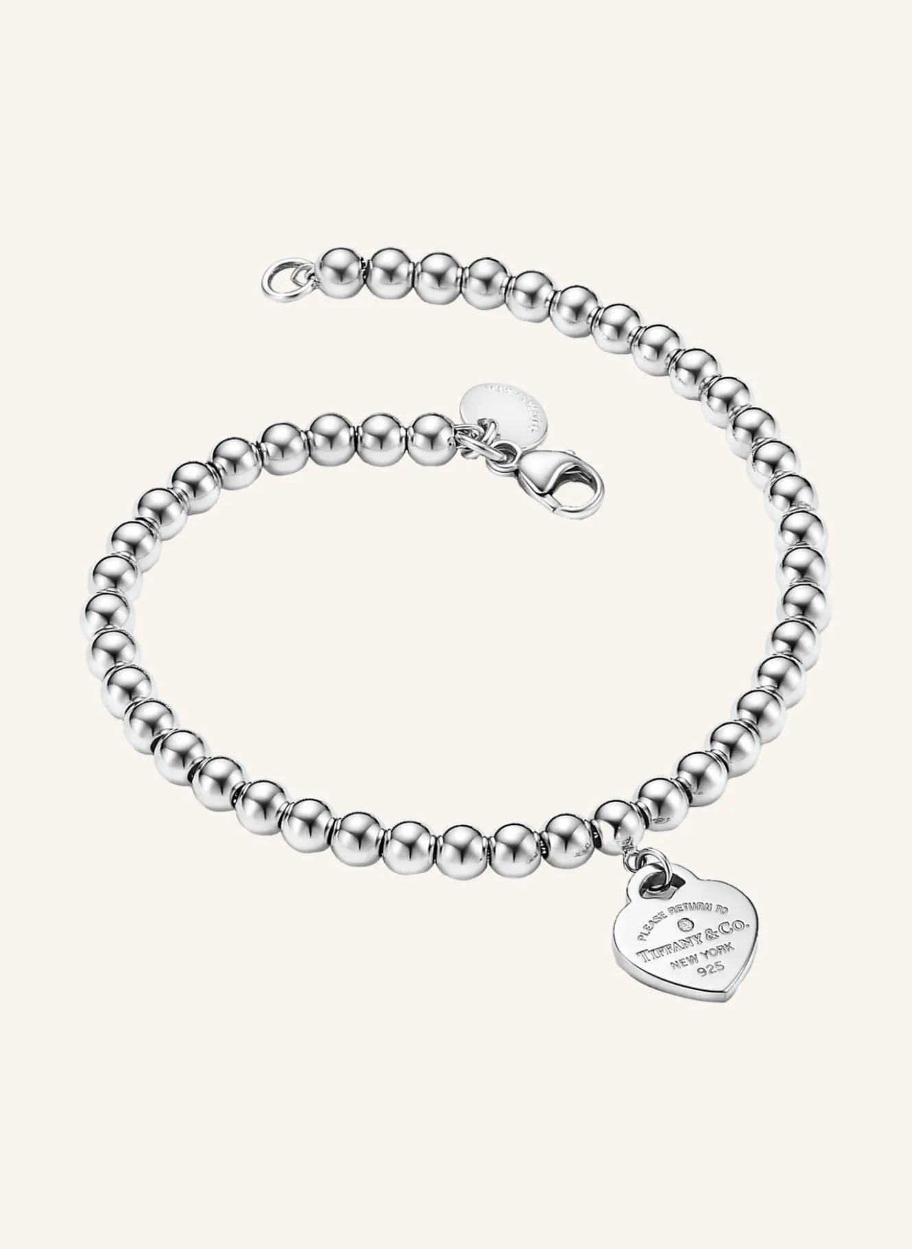 Armband RETURN TO TIFFANY™ aus Sterlingsilber mit einem Diamanten im runden Brillantschliff