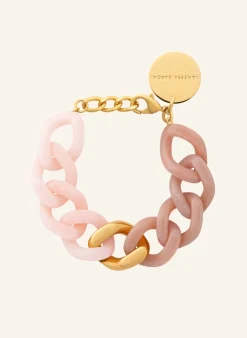 Armbänder FLAT CHAIN BRACELET TWO COLOR WITH GOLD BLUSH MARBLE PEACH SORBET by GLAMBOU