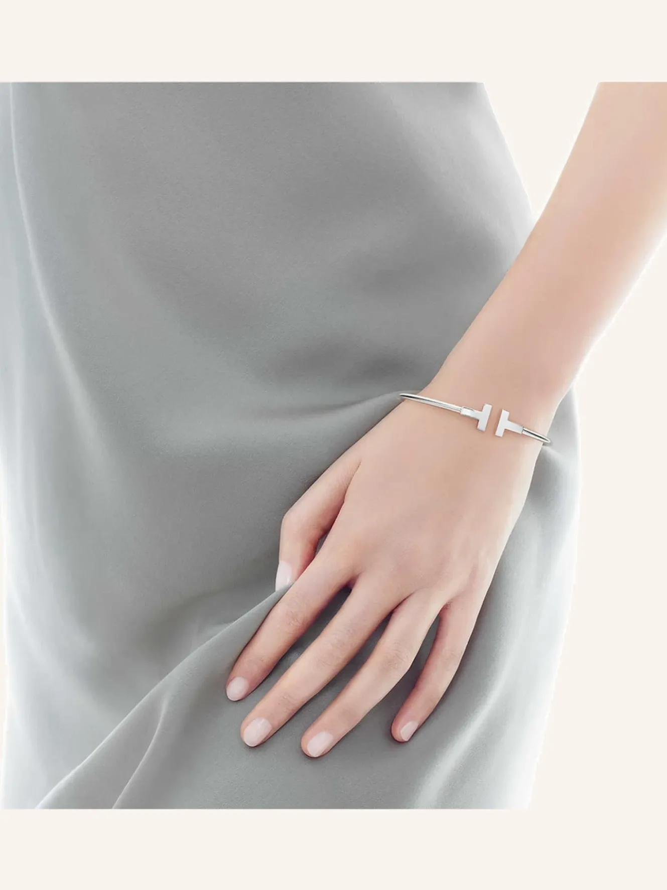 Armreif TIFFANY T WIRE aus 18 Karat Weißgold
