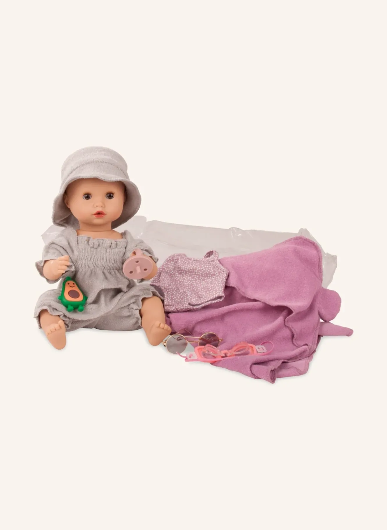Babypuppe Girl Avocado Set SLEEPY AQUINI
