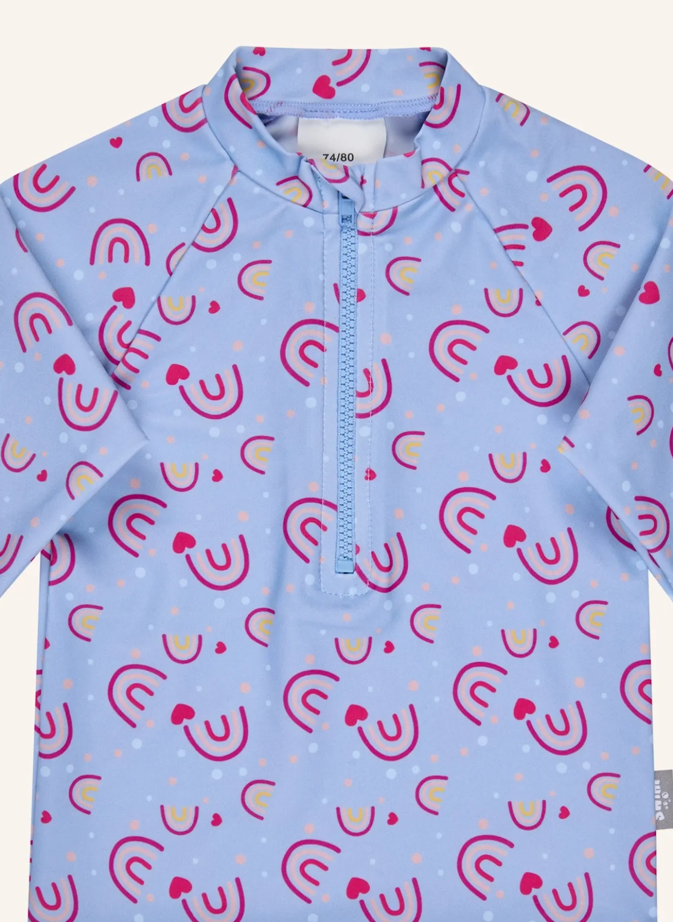 Badeshirt langarm Regenbogen