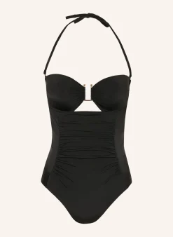Bandeau-Badeanzug BCHCURVA mit Cut-out