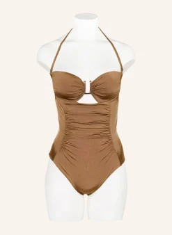 Bandeau-Badeanzug BCHCURVA mit Cut-out