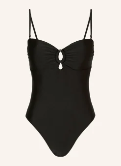 Bandeau-Badeanzug mit Cut-outs