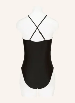 Bandeau-Badeanzug mit Cut-outs