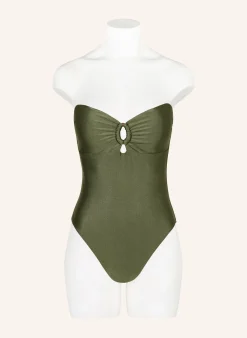 Bandeau-Badeanzug mit Cut-outs