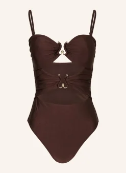 Bandeau-Badeanzug mit Cut-outs
