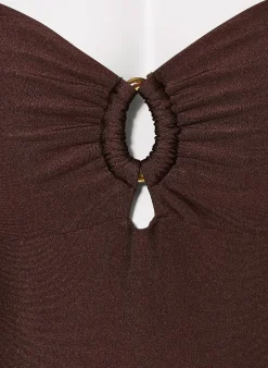 Bandeau-Badeanzug mit Cut-outs