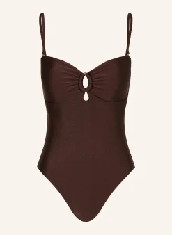 Bandeau-Badeanzug mit Cut-outs