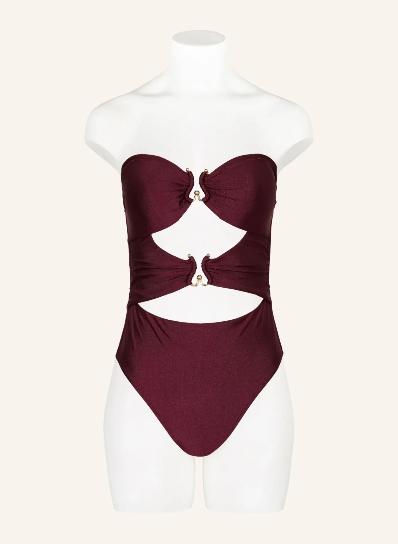 Bandeau-Badeanzug mit Cut-outs