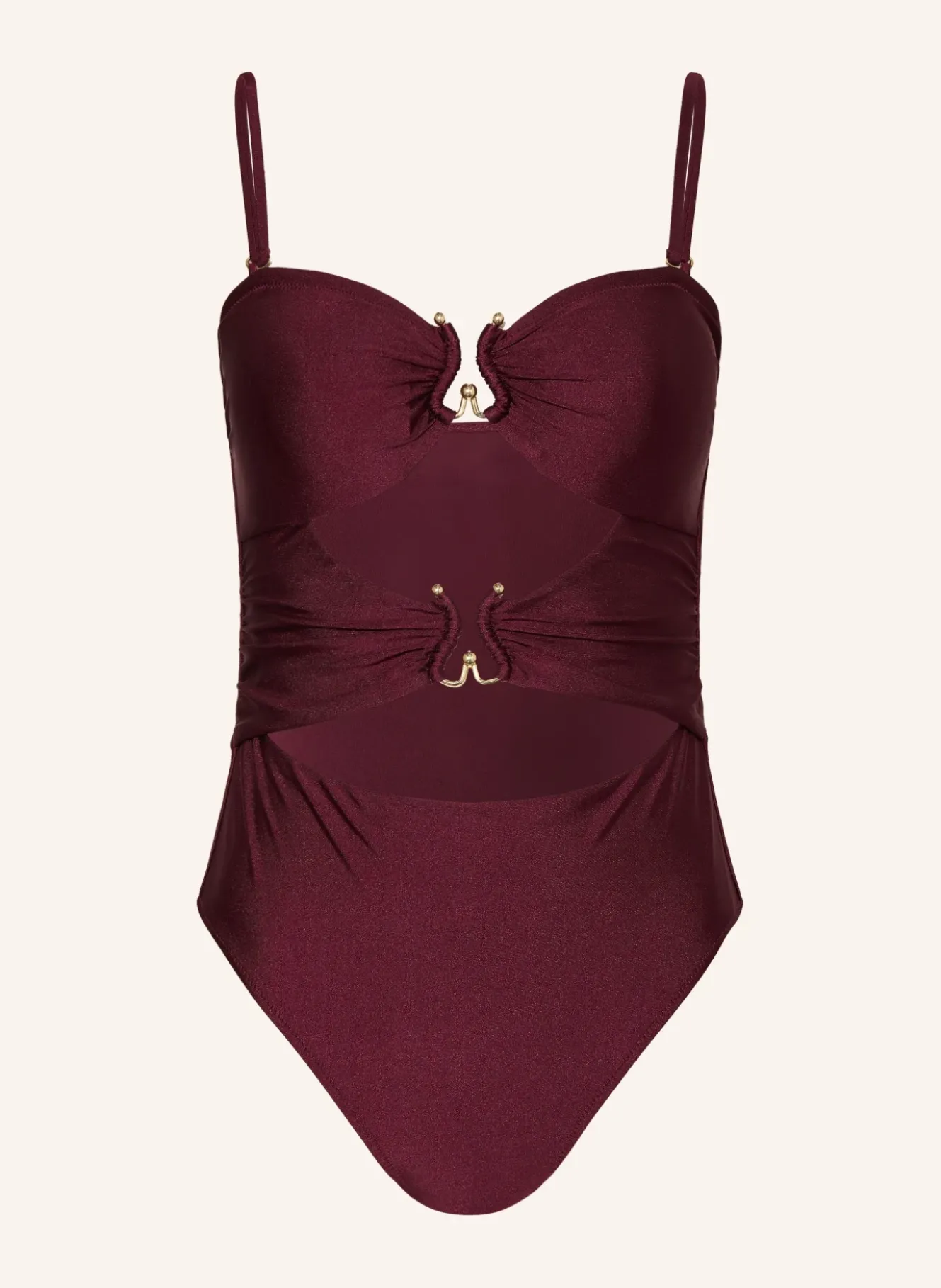 Bandeau-Badeanzug mit Cut-outs