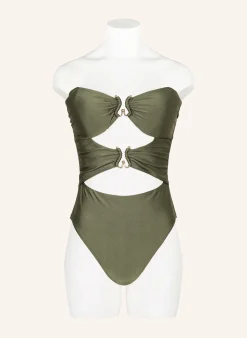 Bandeau-Badeanzug mit Cut-outs
