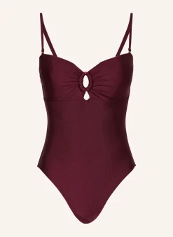 Bandeau-Badeanzug mit Cut-outs