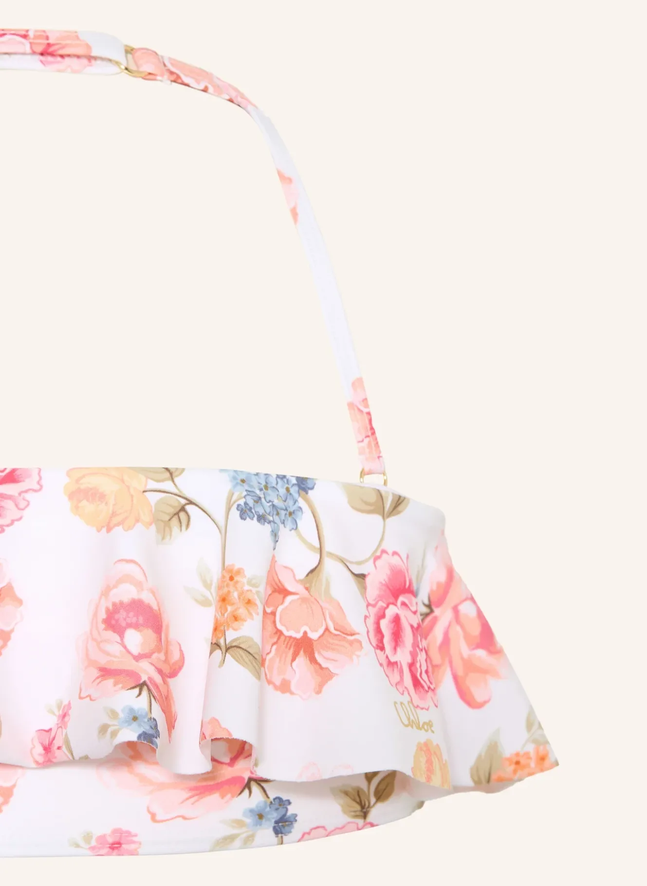 Bandeau-Bikini mit Volants
