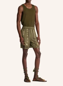 Bermuda mit Balmain Club-Print