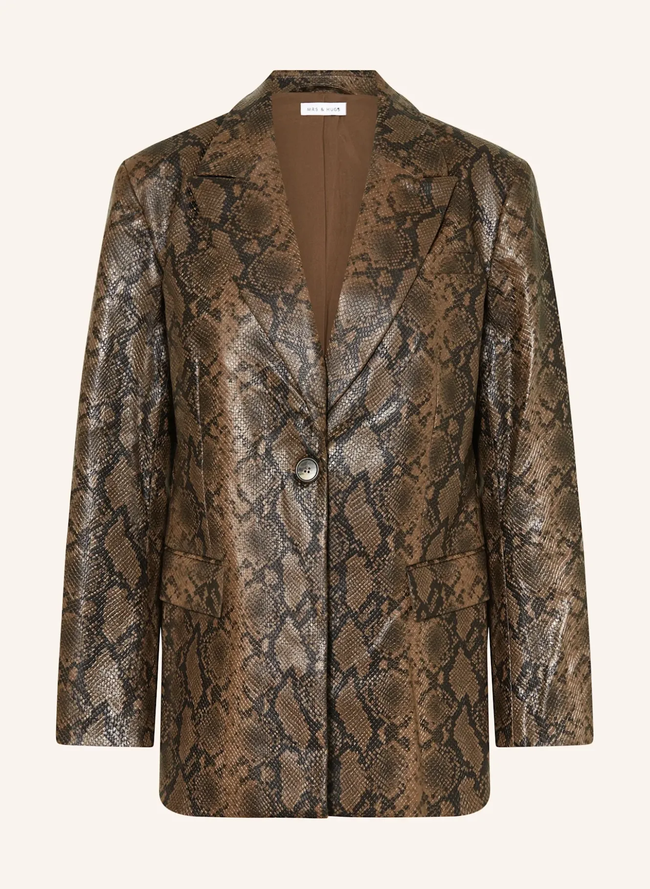 Blazer in Lederoptik