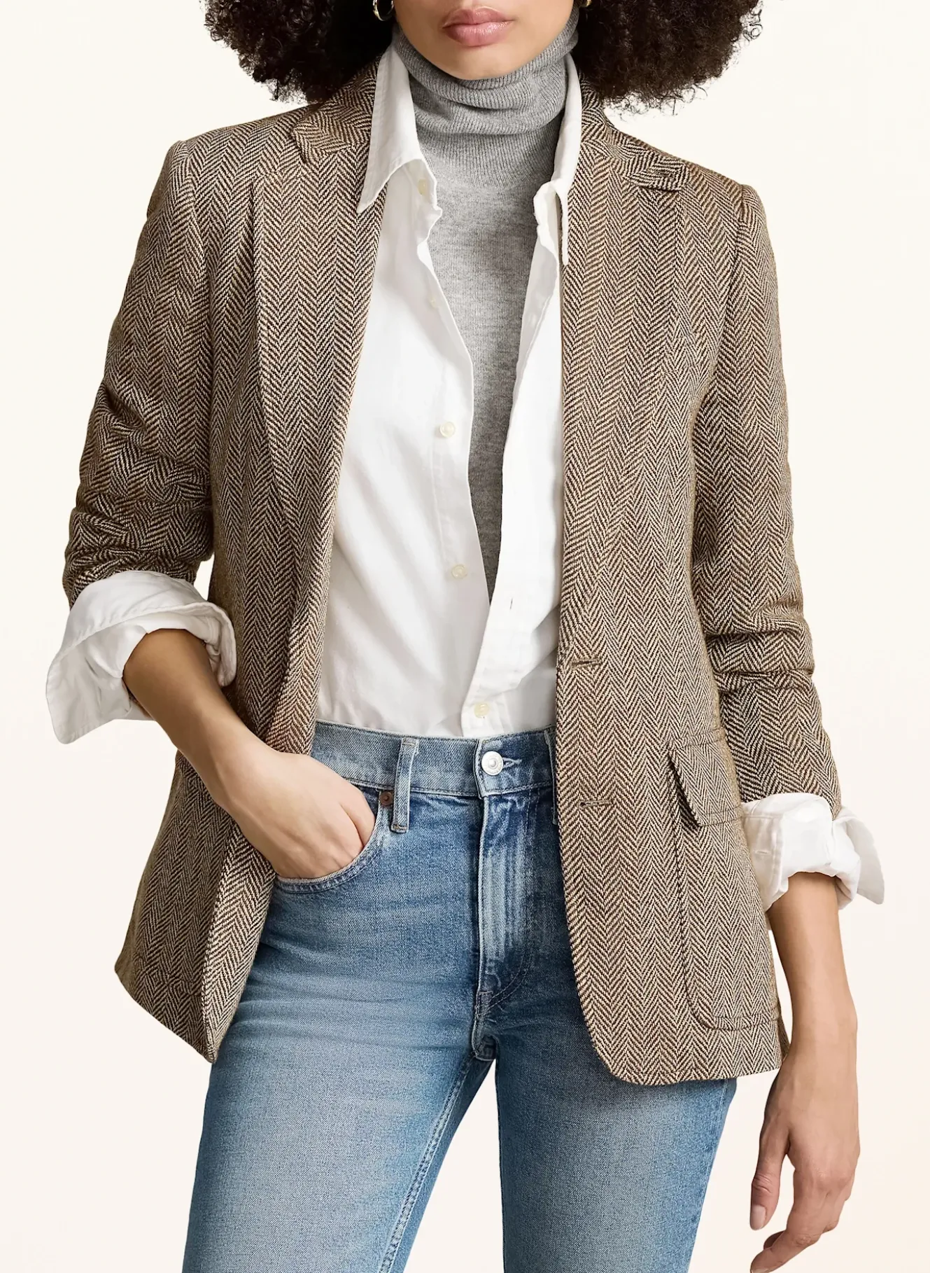 Blazer mit Leinen