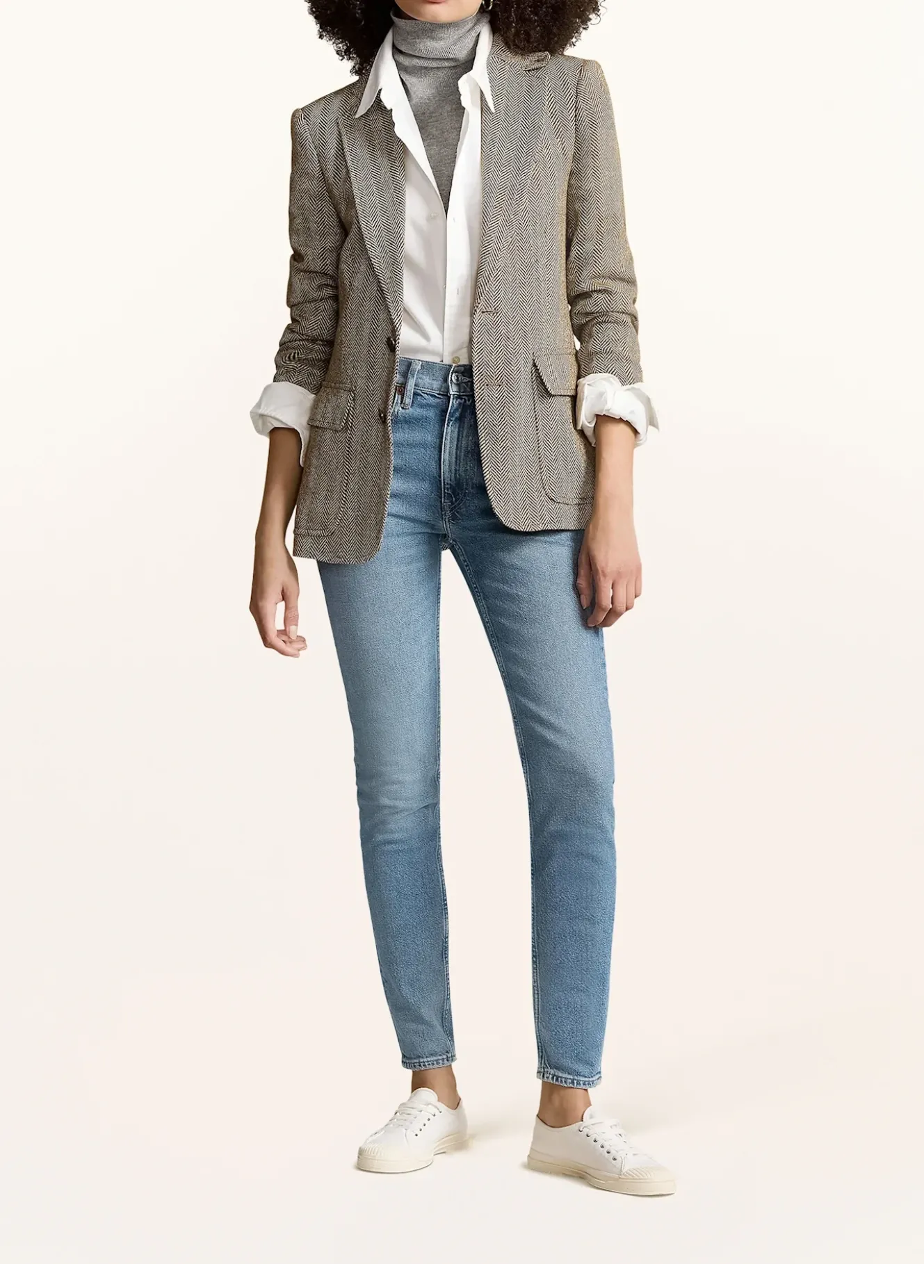 Blazer mit Leinen