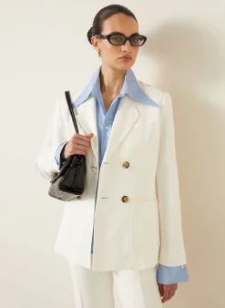 Blazer mit Leinen