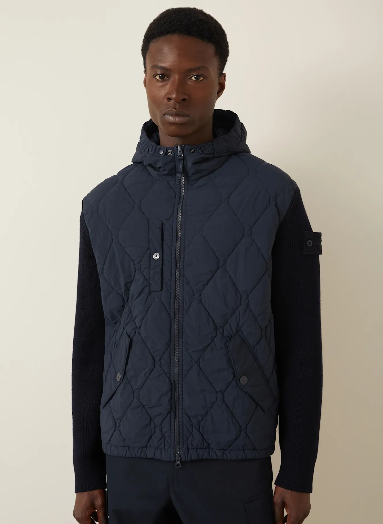 Blouson GHOST im Materialmix