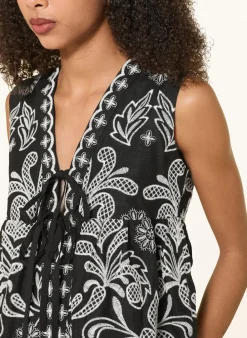 Bluse mit Leinen