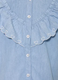 Bluse mit Rüschen