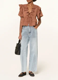 Bluse mit Volants