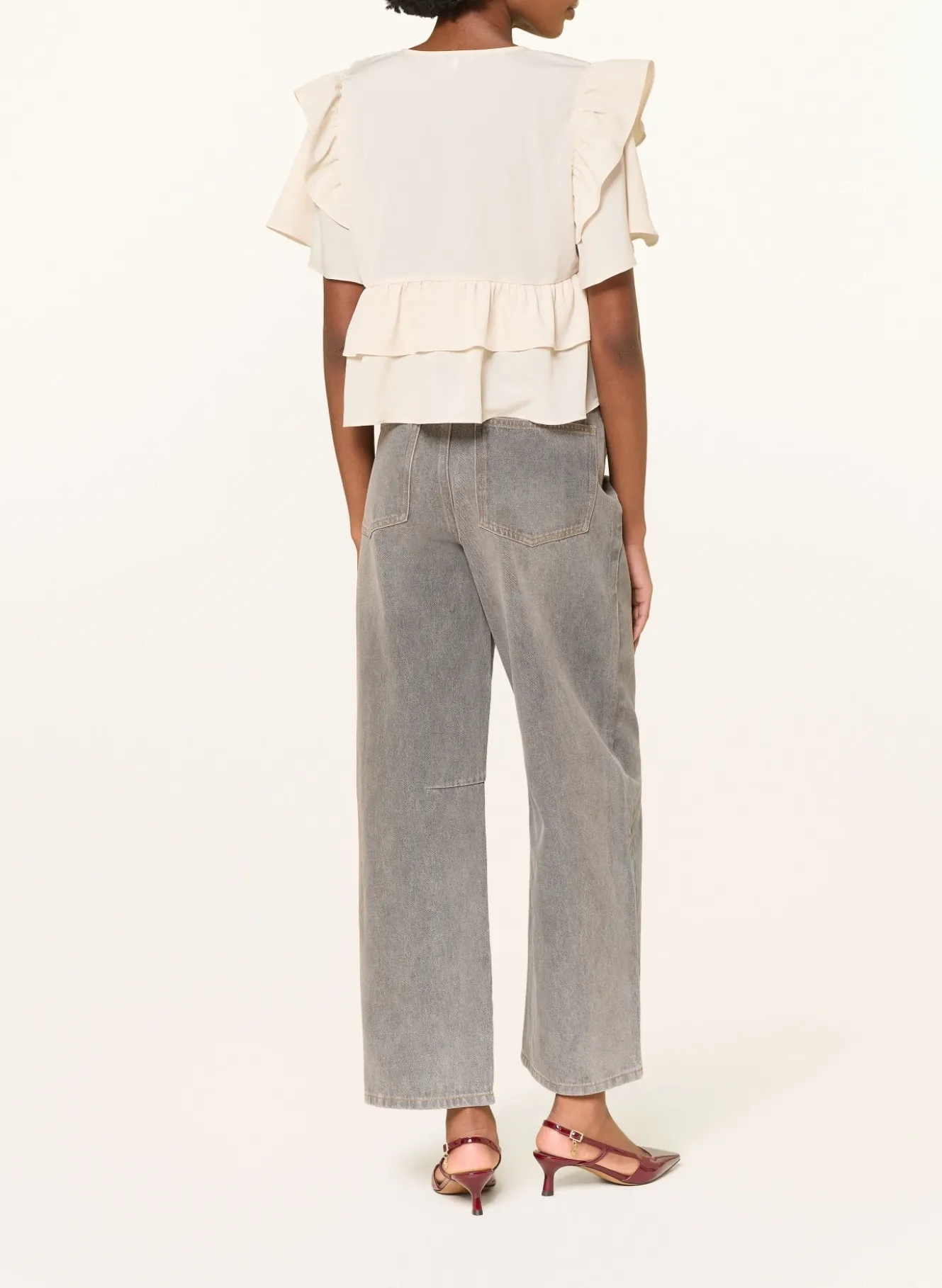 Bluse mit Volants