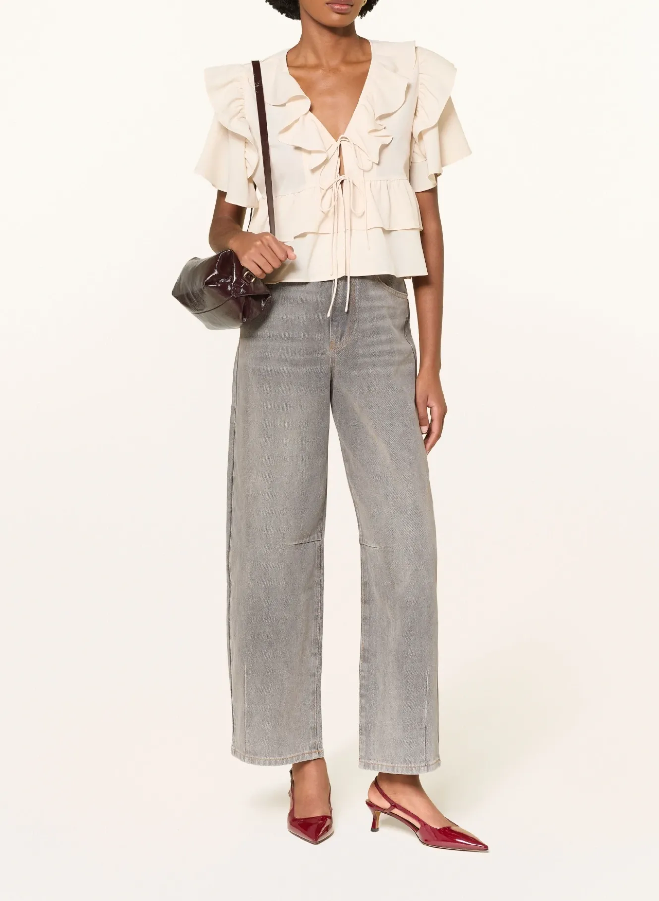 Bluse mit Volants