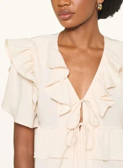 Bluse mit Volants