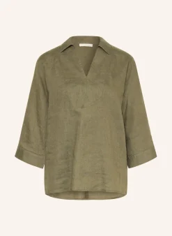 Blusenshirt aus Leinen mit 3/4-Arm