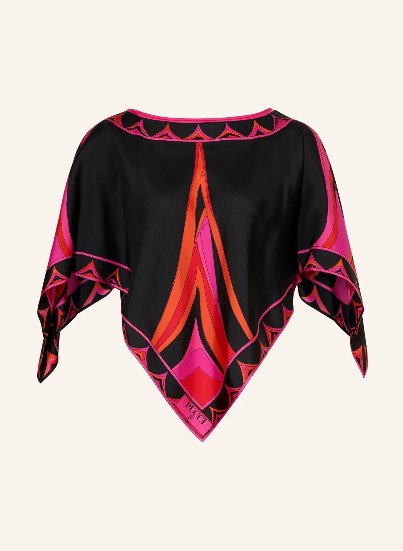 Blusenshirt aus Seide mit 3/4-Arm