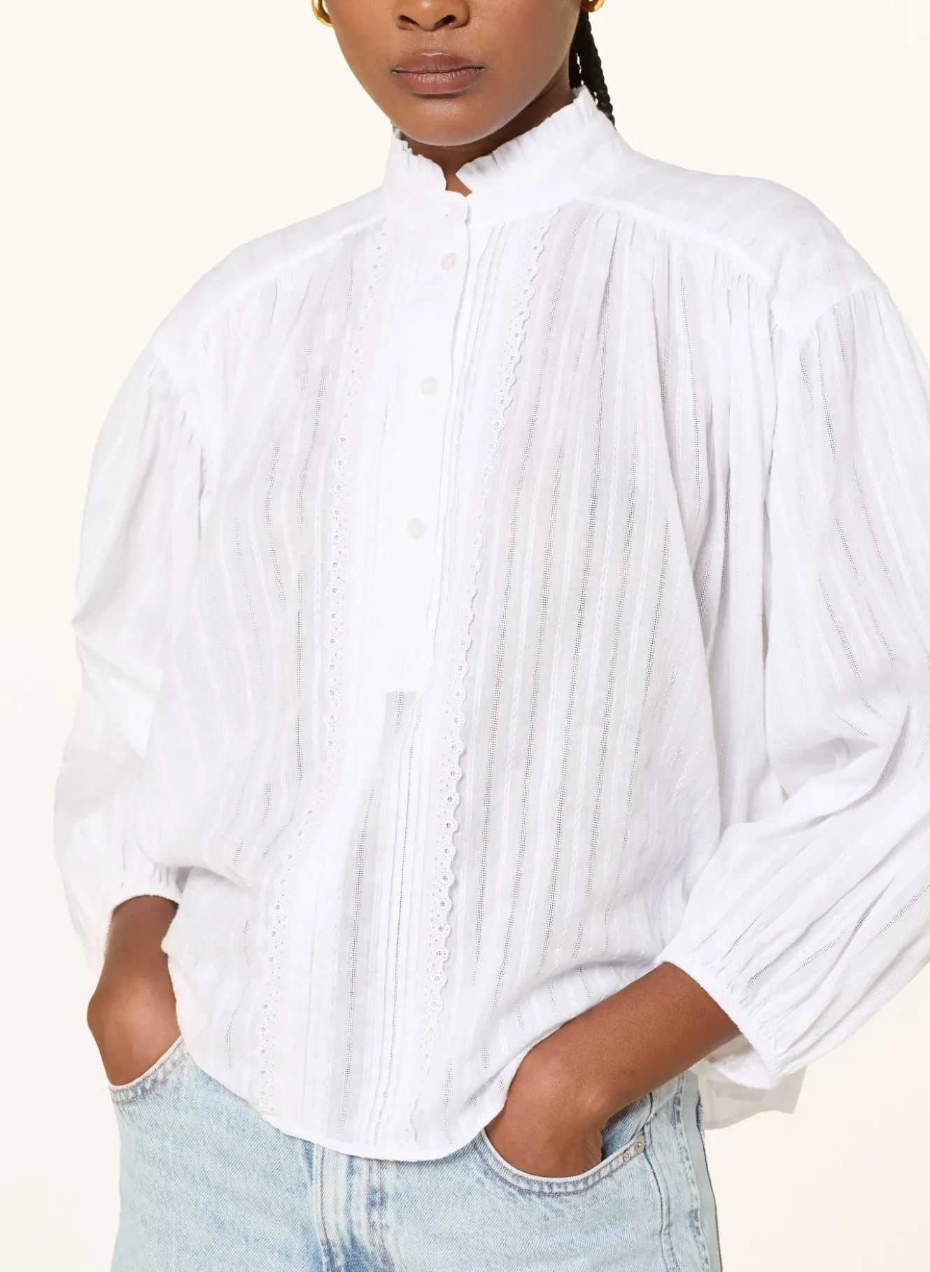 Blusenshirt BILEY mit Spitze und 3/4-Arm