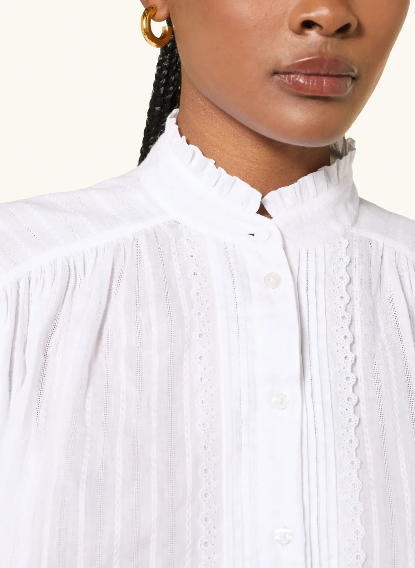 Blusenshirt BILEY mit Spitze und 3/4-Arm
