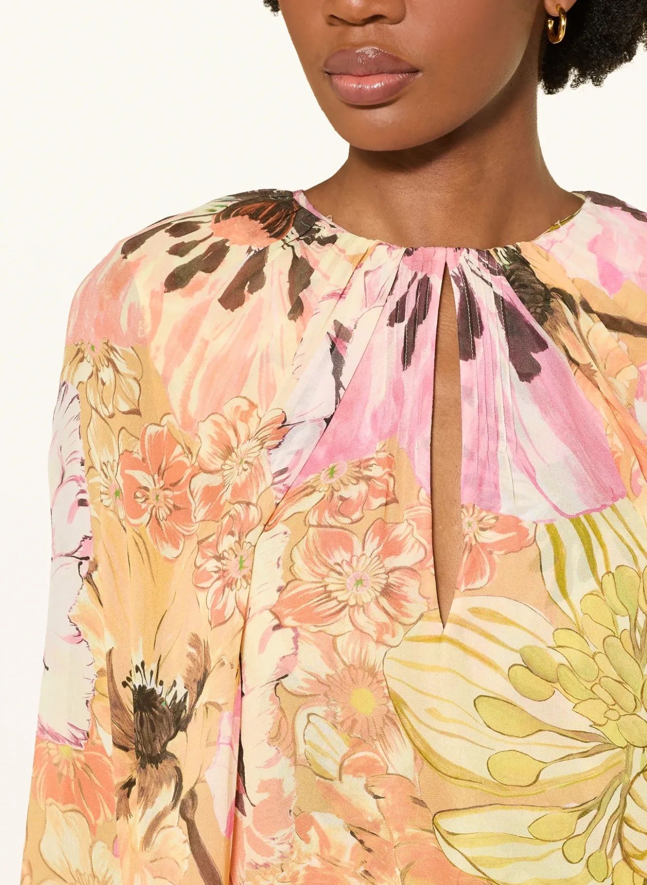 Blusenshirt FLORAL DREAM mit abnehmbarer Schluppe