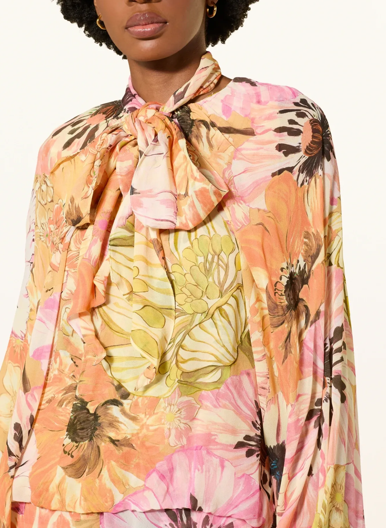 Blusenshirt FLORAL DREAM mit abnehmbarer Schluppe