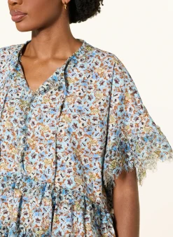 Blusenshirt FLORAL VOLUMES mit Spitze
