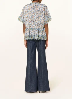 Blusenshirt FLORAL VOLUMES mit Spitze