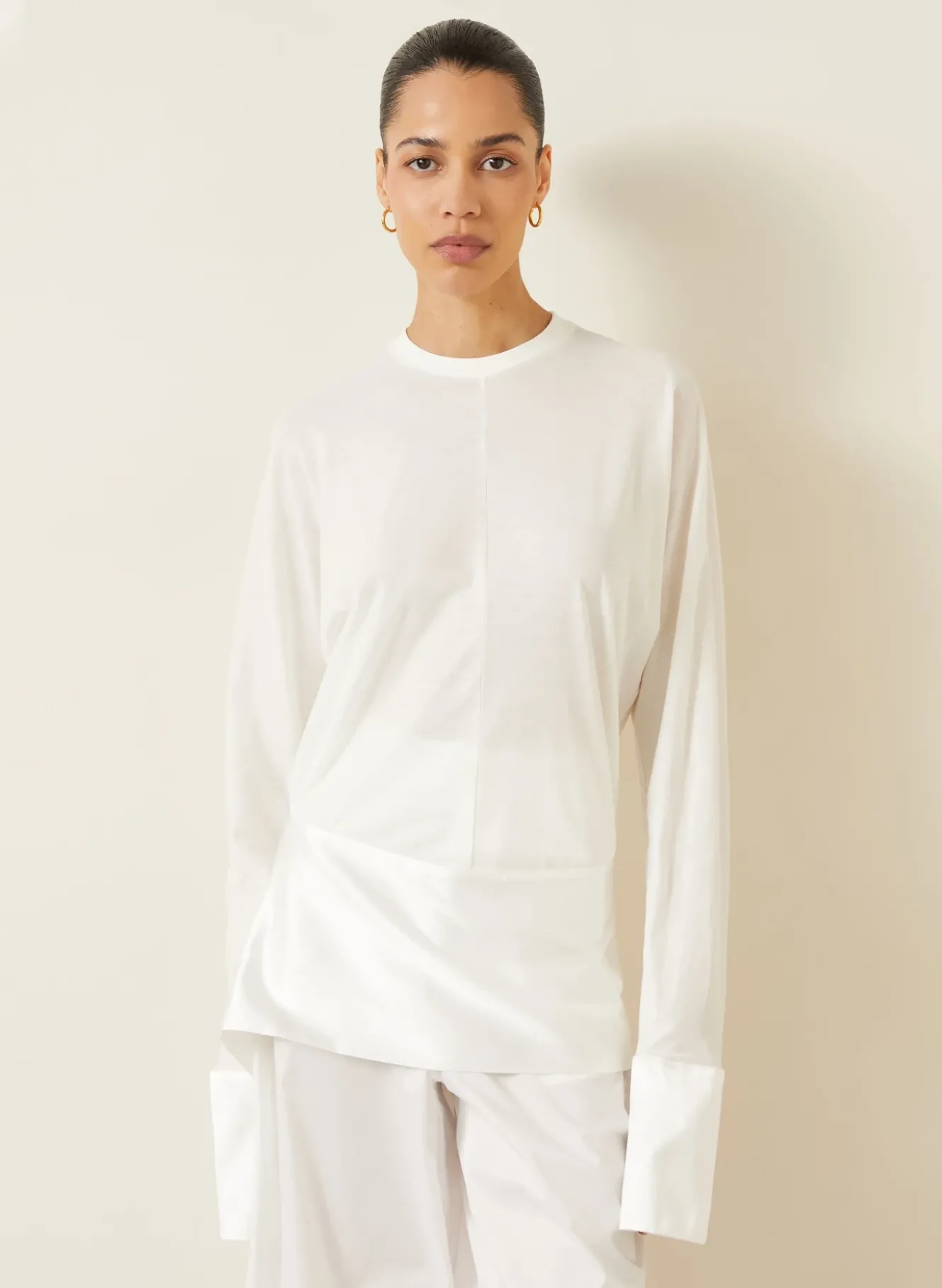 Blusenshirt LUNA im Materialmix