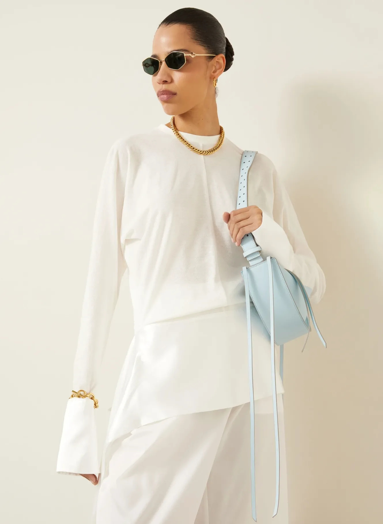 Blusenshirt LUNA im Materialmix