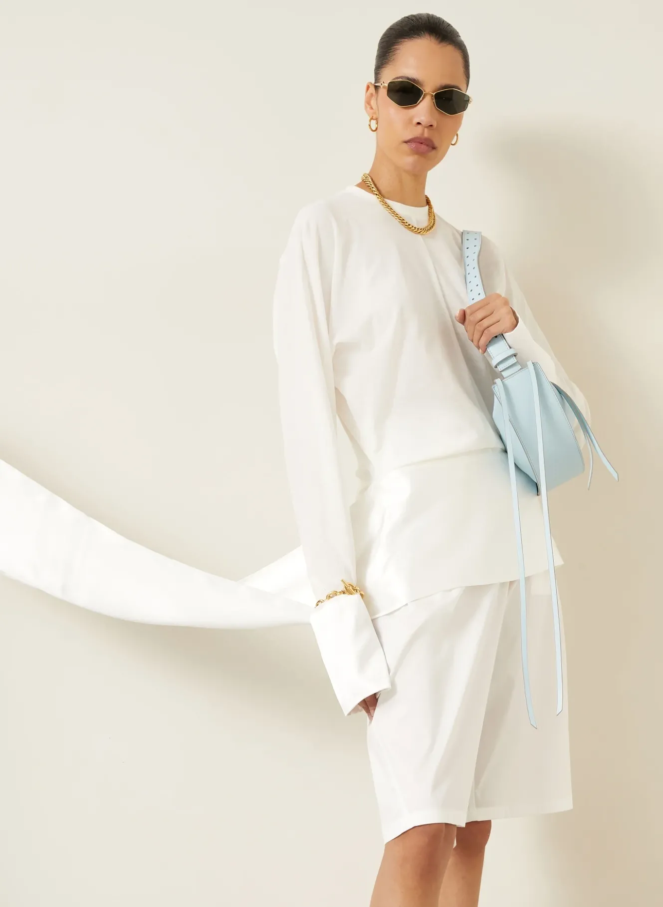 Blusenshirt LUNA im Materialmix