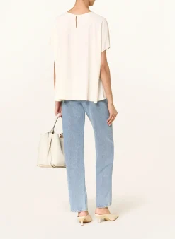 Blusenshirt mit Schmucksteinen und Seide