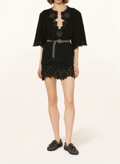 Blusenshirt SHANA mit Lochspitze und 3/4-Arm